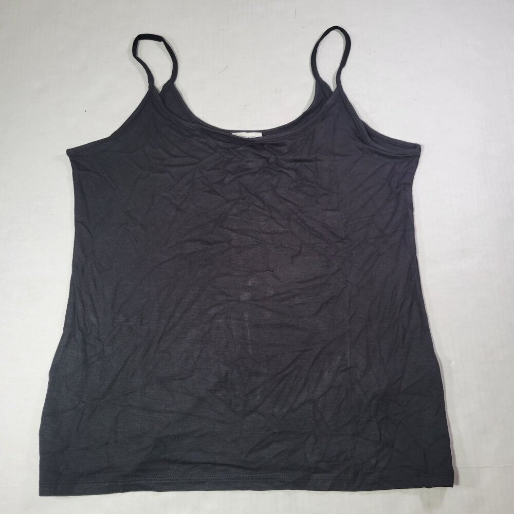 J.Crew Women Gray Viscose Blend Layering Spaghetti Strap Tank Top Size M